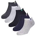 Anti-Slip Men &amp; Women Cotton Invisible No show Cotton Loafer Socks with anti slip silicon grip (Multi-colour Pack of 5)