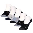 Anti-Slip Men &amp; Women Cotton Invisible No show Cotton Loafer Socks with anti slip silicon grip (Multi-colour Pack of 5)