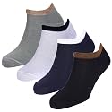 Anti-Slip Men &amp; Women Cotton Invisible No show Cotton Loafer Socks with anti slip silicon grip (Multi-colour Pack of 5)