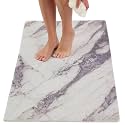 Anti Slip Shower Mat - Non Slip Shower Mats for Inside Shower - Large 47x24 Loofah Shower Floor Mat Non Slip - Bath Mat for Shower - Secure Mat Without Suction Cups (47x24 Marble Grey)