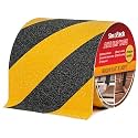 Anti Slip Tape Black Yellow 6Inch x 30FT Non Skid Tape, Best Grip Non Slip Strips Tape High Traction Friction Abrasive Adhesive for Stairs Step Indoor Outdoor