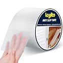 Anti Slip Tape Clear Waterproof Outdoor/Indoor, 4" x 42Ft Non Slip Traction Grip Tape for Bathtubs, Boats, Stairs, Pools, Transparent, Soft, Comfortable for Bare Feet (4" X 42')