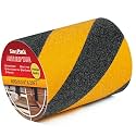 Anti Slip Tape for Stairs, 6in x 20ft Black and Yellow Grip Tape, Heavy Duty Non-Slip Traction Tape for Ramps, Floors, Truck Steps, Indoor/Outdoor Waterproof Safety Warning Tape