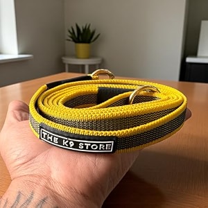 anti-slippery dog training leash belt for dogs walk - world class trainers choice dog leash in 5 10 15 amp 20 feet length- long leash for dogs in many colors yellow 10 feet