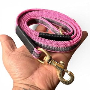 anti-slippery dog training leash belt for dogs walk - world class trainers choice dog leash in 5 10 15 amp 20 feet length- long leash for dogs dog leash in 5 colors pink 10 feet