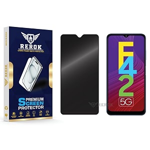anti-spy privacy tempered glass screen protector compatible with samsung galaxy f42 5g pack of 1  edge-to-edge 9h hardness case friendly easy installation kit