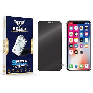 anti-spy privacy tempered glass screen protector for iphone x pack of 1  hd clarity edge-to-edge coverage scratch resistant case friendly with easy installation kit