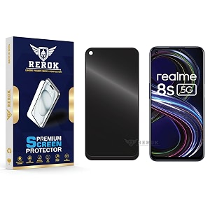 anti-spy privacy tempered glass screen protector compatible with realme 8s pack of 1  edge-to-edge 9h hardness case friendly easy installation kit