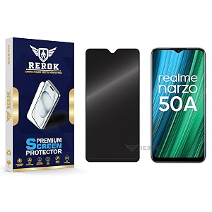 anti-spy privacy tempered glass screen protector compatible with realme narzo 50a pack of 1  edge-to-edge 9h hardness case friendly easy installation kit