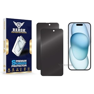 anti-spy privacy tempered glass screen protector for iphone 15 pack of 2  hd clarity edge-to-edge coverage scratch resistant case friendly with easy installation kit