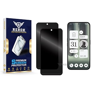 anti-spy privacy tempered glass screen protector compatible with nothing phone 2a plus pack of 2  edge-to-edge 9h hardness case friendly easy installation kit