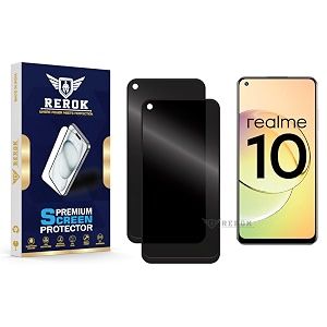 anti-spy privacy tempered glass screen protector compatible with realme 10 pack of 2  edge-to-edge 9h hardness case friendly easy installation kit