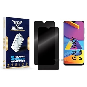anti-spy privacy tempered glass screen protector compatible with samsung galaxy m10s pack of 2  edge-to-edge 9h hardness case friendly easy installation kit