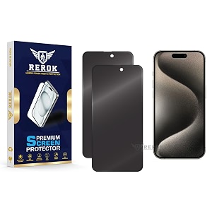anti-spy privacy tempered glass screen protector for iphone 15 pro pack of 2  hd clarity edge-to-edge coverage scratch resistant case friendly with easy installation kit