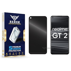 anti-spy privacy tempered glass screen protector compatible with realme gt 2 pack of 1  edge-to-edge 9h hardness case friendly easy installation kit