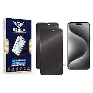 anti-spy privacy tempered glass screen protector for iphone 15 pro max pack of 2  hd clarity edge-to-edge coverage scratch resistant case friendly with easy installation kit