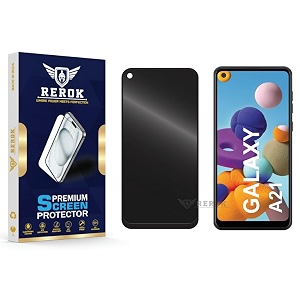 anti-spy privacy tempered glass screen protector compatible with samsung galaxy a21 pack of 1  edge-to-edge 9h hardness case friendly easy installation kit