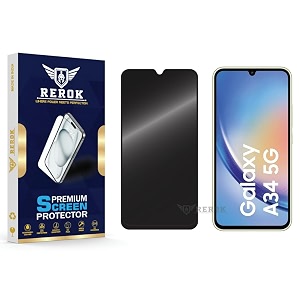 anti-spy privacy tempered glass screen protector compatible with samsung galaxy a34 5g pack of 1  edge-to-edge 9h hardness case friendly easy installation kit