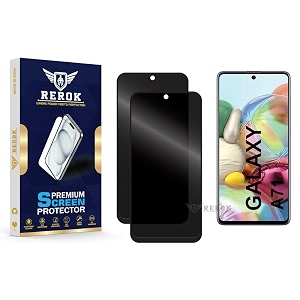 anti-spy privacy tempered glass screen protector compatible with samsung galaxy a71 pack of 2  edge-to-edge 9h hardness case friendly easy installation kit