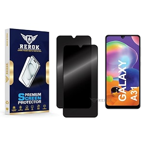 anti-spy privacy tempered glass screen protector compatible with samsung galaxy a31 pack of 2  edge-to-edge 9h hardness case friendly easy installation kit