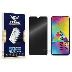 anti-spy privacy tempered glass screen protector compatible with samsung galaxy m20 pack of 1  edge-to-edge 9h hardness case friendly easy installation kit