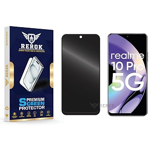 anti-spy privacy tempered glass screen protector compatible with realme 10 pro 5g pack of 1  edge-to-edge 9h hardness case friendly easy installation kit