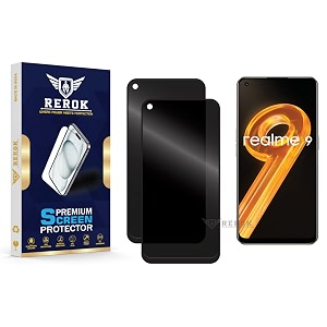 anti-spy privacy tempered glass screen protector compatible with realme 9 4g pack of 2  edge-to-edge 9h hardness case friendly easy installation kit