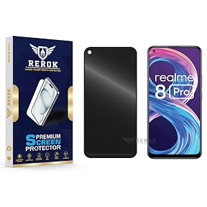 anti-spy privacy tempered glass screen protector compatible with realme 8 pro pack of 1  edge-to-edge 9h hardness case friendly easy installation kit