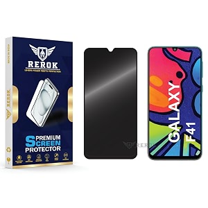 anti-spy privacy tempered glass screen protector compatible with samsung galaxy f41 pack of 1  edge-to-edge 9h hardness case friendly easy installation kit