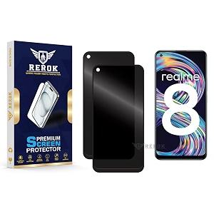 anti-spy privacy tempered glass screen protector compatible with realme 8 4g pack of 2  edge-to-edge 9h hardness case friendly easy installation kit