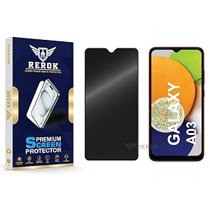 anti-spy privacy tempered glass screen protector compatible with samsung galaxy a03 pack of 1  edge-to-edge 9h hardness case friendly easy installation kit