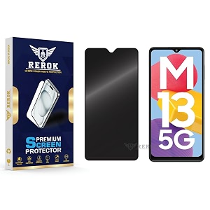 anti-spy privacy tempered glass screen protector compatible with samsung galaxy m13 5g pack of 1  edge-to-edge 9h hardness case friendly easy installation kit