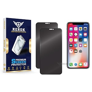 anti-spy privacy tempered glass screen protector for iphone x pack of 2  hd clarity edge-to-edge coverage scratch resistant case friendly with easy installation kit