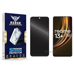 anti-spy privacy tempered glass screen protector compatible with realme 13 plus pack of 1  edge-to-edge 9h hardness case friendly easy installation kit