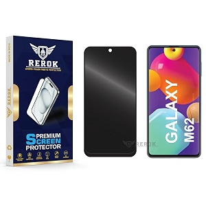 anti-spy privacy tempered glass screen protector compatible with samsung galaxy m62 pack of 1  edge-to-edge 9h hardness case friendly easy installation kit