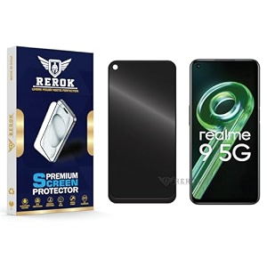 anti-spy privacy tempered glass screen protector compatible with realme 9 5g pack of 1  edge-to-edge 9h hardness case friendly easy installation kit
