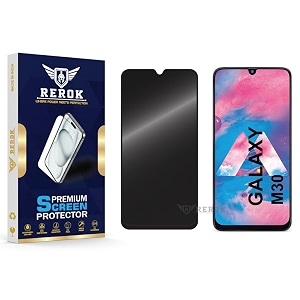anti-spy privacy tempered glass screen protector compatible with samsung galaxy m30 pack of 1  edge-to-edge 9h hardness case friendly easy installation kit