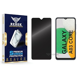 anti-spy privacy tempered glass screen protector compatible with samsung galaxy a03 core pack of 1  edge-to-edge 9h hardness case friendly easy installation kit