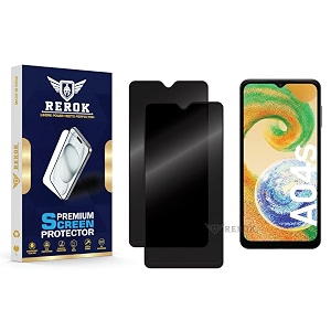 anti-spy privacy tempered glass screen protector compatible with samsung galaxy a04s pack of 2  edge-to-edge 9h hardness case friendly easy installation kit