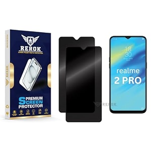 anti-spy privacy tempered glass screen protector compatible with realme 2 pro pack of 2  edge-to-edge 9h hardness case friendly easy installation kit