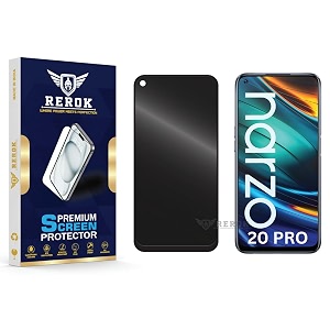 anti-spy privacy tempered glass screen protector compatible with realme narzo 20 pro pack of 1  edge-to-edge 9h hardness case friendly easy installation kit