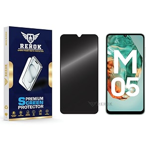 anti-spy privacy tempered glass screen protector compatible with samsung galaxy m05 pack of 1  edge-to-edge 9h hardness case friendly easy installation kit