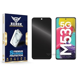 anti-spy privacy tempered glass screen protector compatible with samsung galaxy m53 5g pack of 1  edge-to-edge 9h hardness case friendly easy installation kit