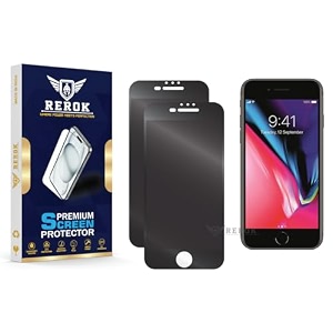 anti-spy privacy tempered glass screen protector for iphone 8 plus pack of 2  hd clarity edge-to-edge coverage scratch resistant case friendly with easy installation kit