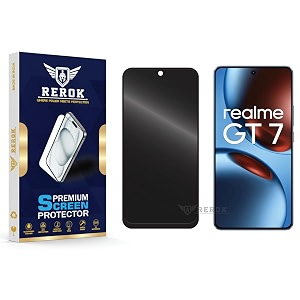 anti-spy privacy tempered glass screen protector compatible with realme gt 7 pack of 1  edge-to-edge 9h hardness case friendly easy installation kit