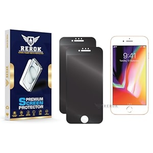 anti-spy privacy tempered glass screen protector for iphone 8 pack of 2  hd clarity edge-to-edge coverage scratch resistant case friendly with easy installation kit