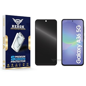 anti-spy privacy tempered glass screen protector compatible with samsung galaxy a36 5g pack of 1  edge-to-edge 9h hardness case friendly easy installation kit