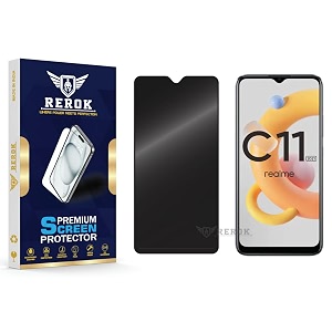 anti-spy privacy tempered glass screen protector compatible with realme c112021 pack of 1  edge-to-edge 9h hardness case friendly easy installation kit