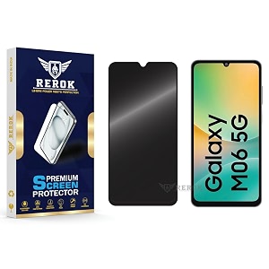 anti-spy privacy tempered glass screen protector compatible with samsung galaxy m06 5g pack of 1  edge-to-edge 9h hardness case friendly easy installation kit