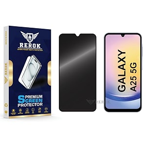 anti-spy privacy tempered glass screen protector compatible with samsung galaxy a25 5g pack of 1  edge-to-edge 9h hardness case friendly easy installation kit